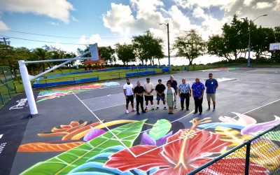 Crowns Guam and Paradise Fitness Adopt Paseo Basketball Court