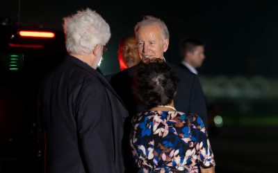 Governor Advocates for Guam to President Biden During Brief Stopover